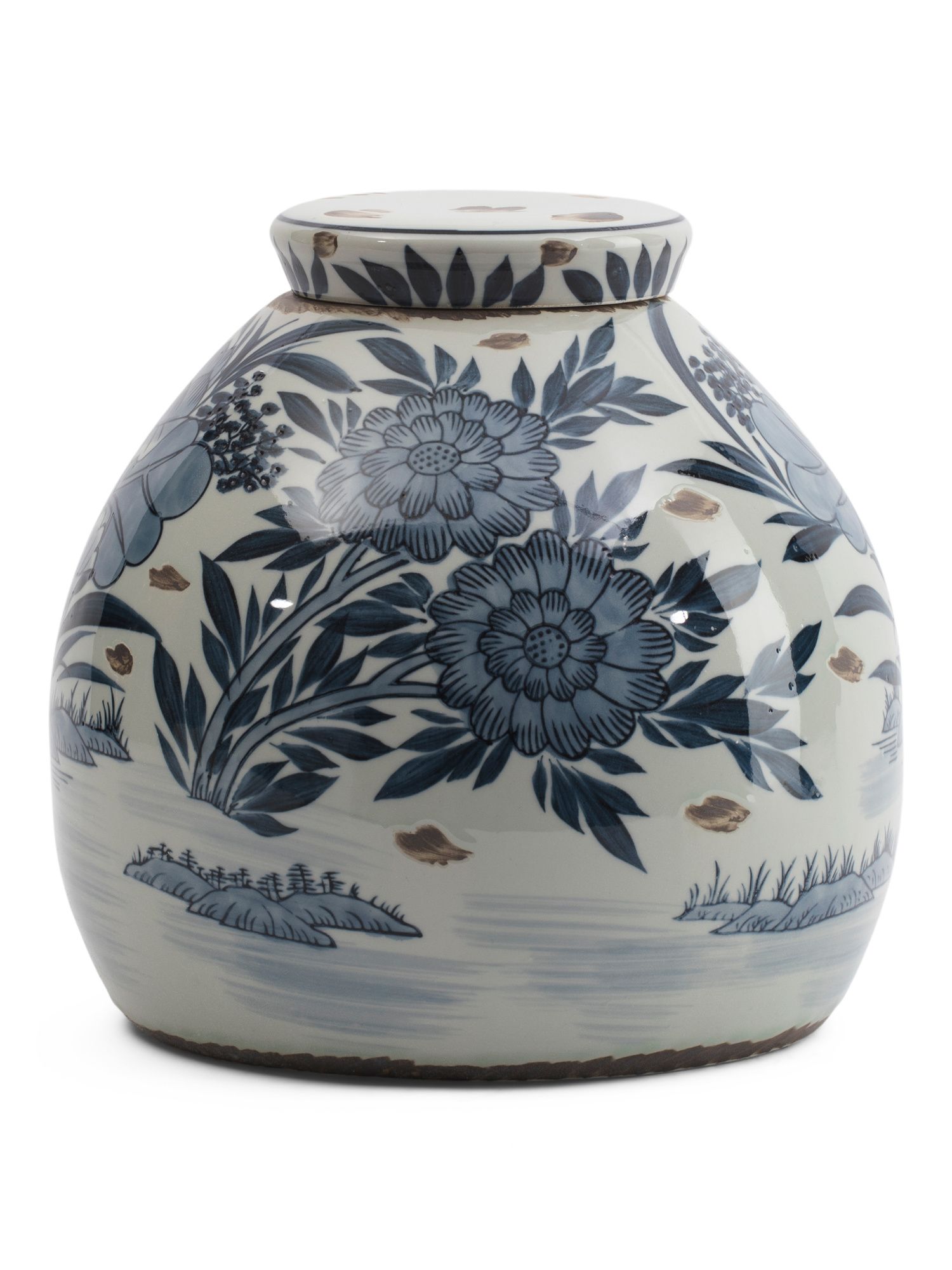 11in Floral Ceramic Jar With Lid | Marshalls