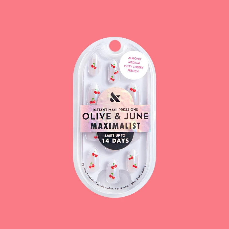 Puffy Cherry French - Press-On | Medium | Almond | Olive & June