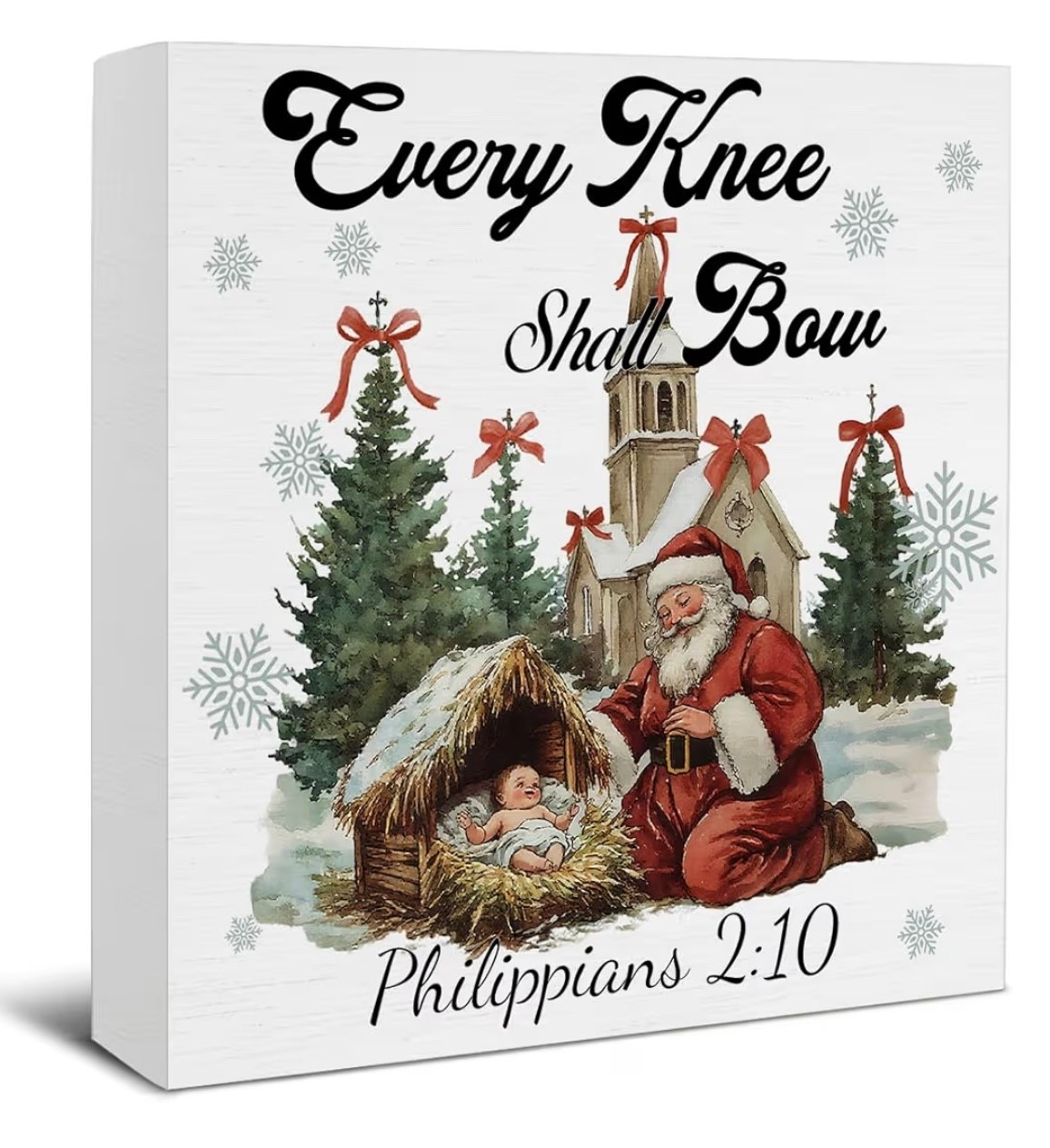 5x5 Every knee shall bow sign 🪧 

#LTKHoliday #LTKHome #LTKSeasonal