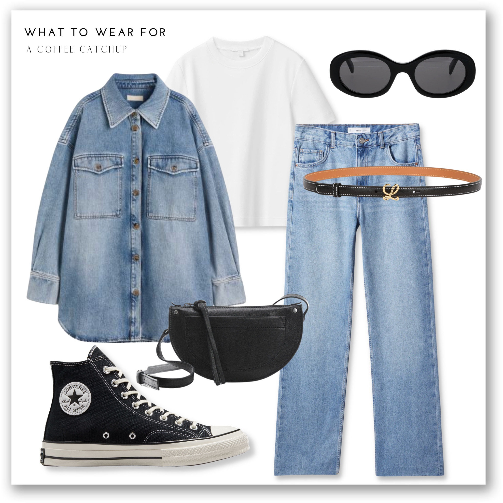 A casual double denim look for a weekend in spring 👟 

Jeans, denim shirt, white T-shirt, converse chuck Taylors, crossbody bag, easy outfits 

#LTKeurope #LTKstyletip #LTKSeasonal