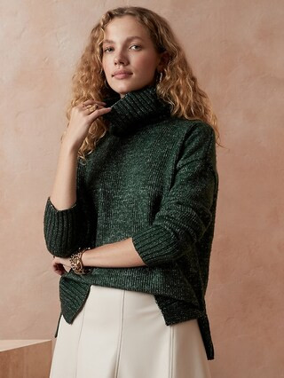 Cozy Oversized Turtleneck Sweater | Banana Republic Factory