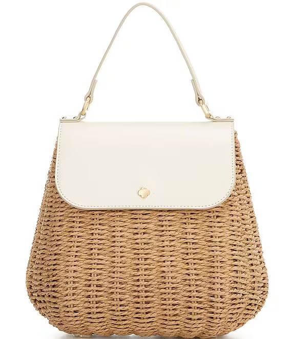 Antonio Melani Drew Large Top Handle Satchel Straw Bag | Dillard's | Dillard's