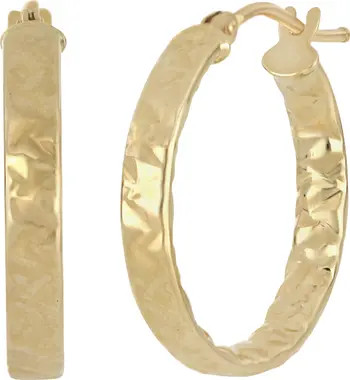 Hammered 14K Gold Hoop Earrings | Nordstrom