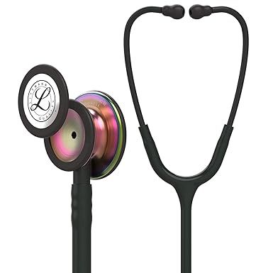 3M Littmann Classic III Monitoring Stethoscope, Rainbow-Finish Chestpiece, black stem and headset... | Amazon (US)