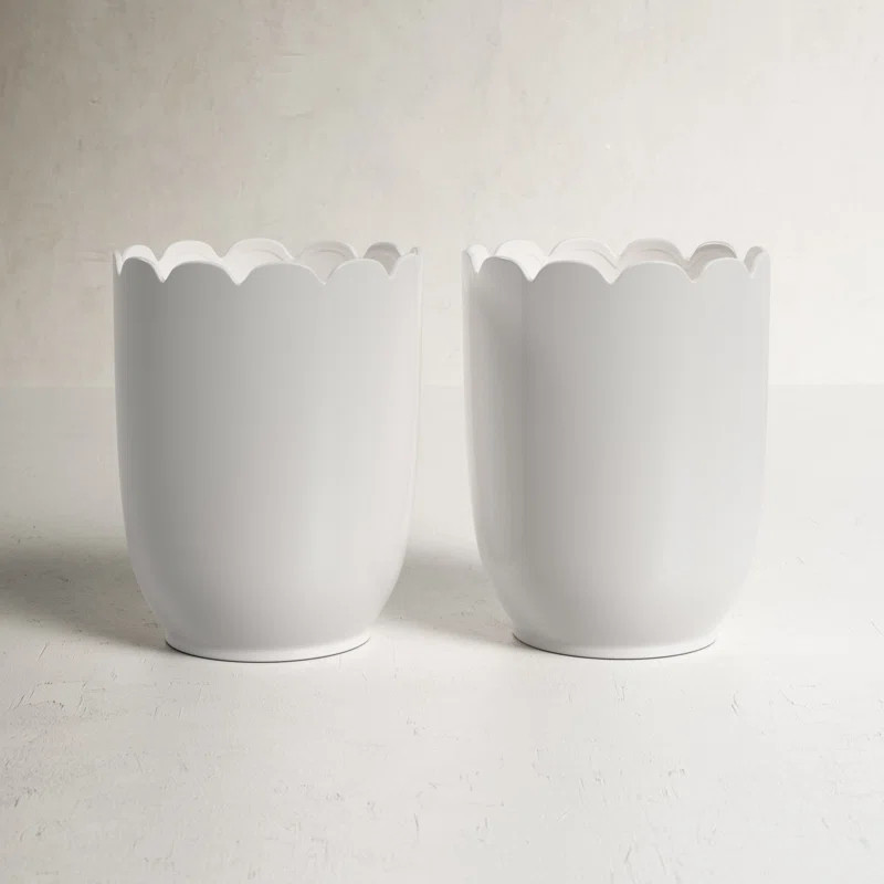 Mirabelle Scalloped Edge Cachepot | Wayfair North America