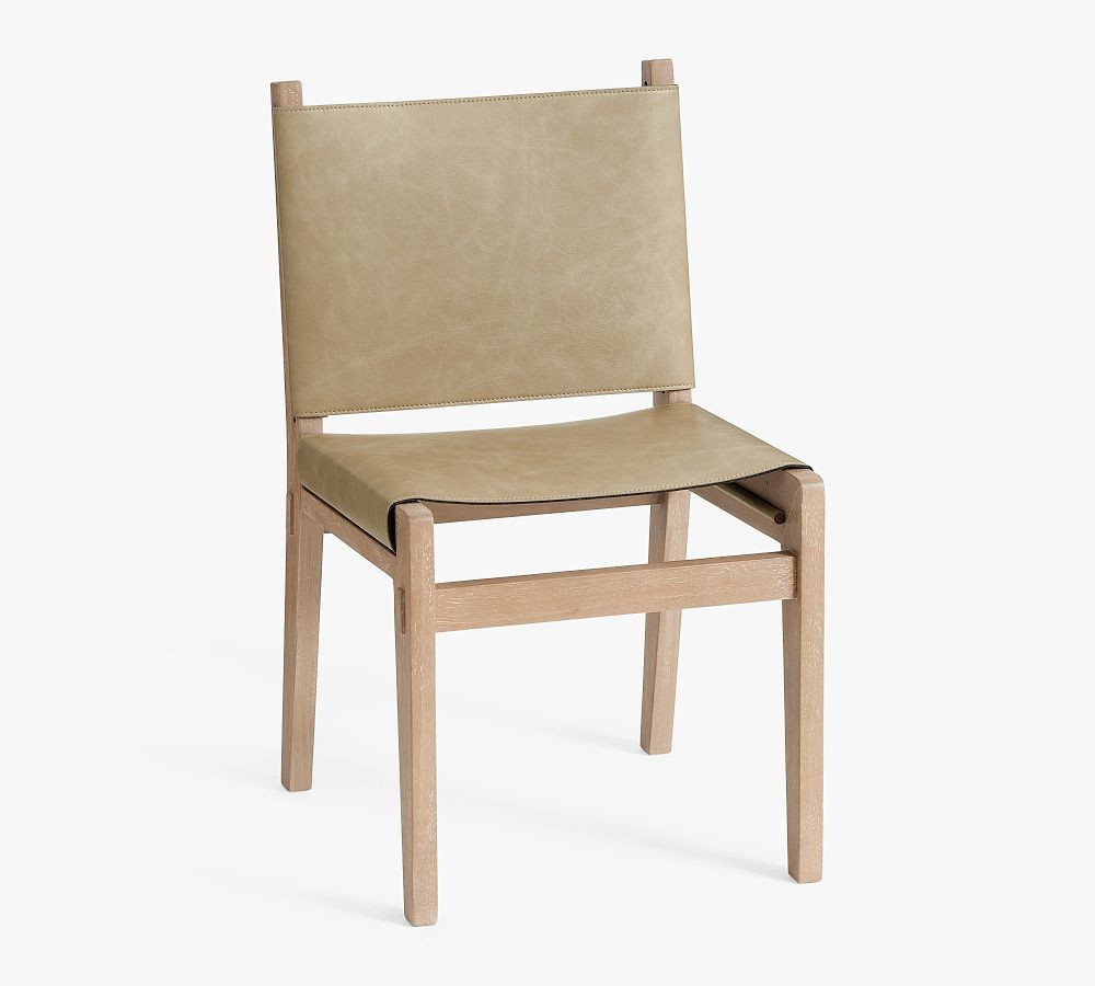 Noe Leather Sling Dining Chair | Pottery Barn (US)