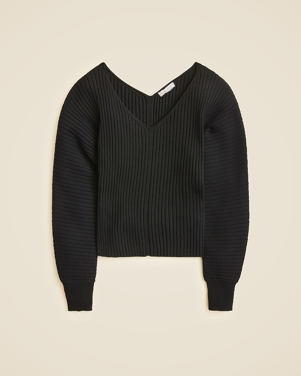 Ribbed double V-neck sweater | J. Crew US