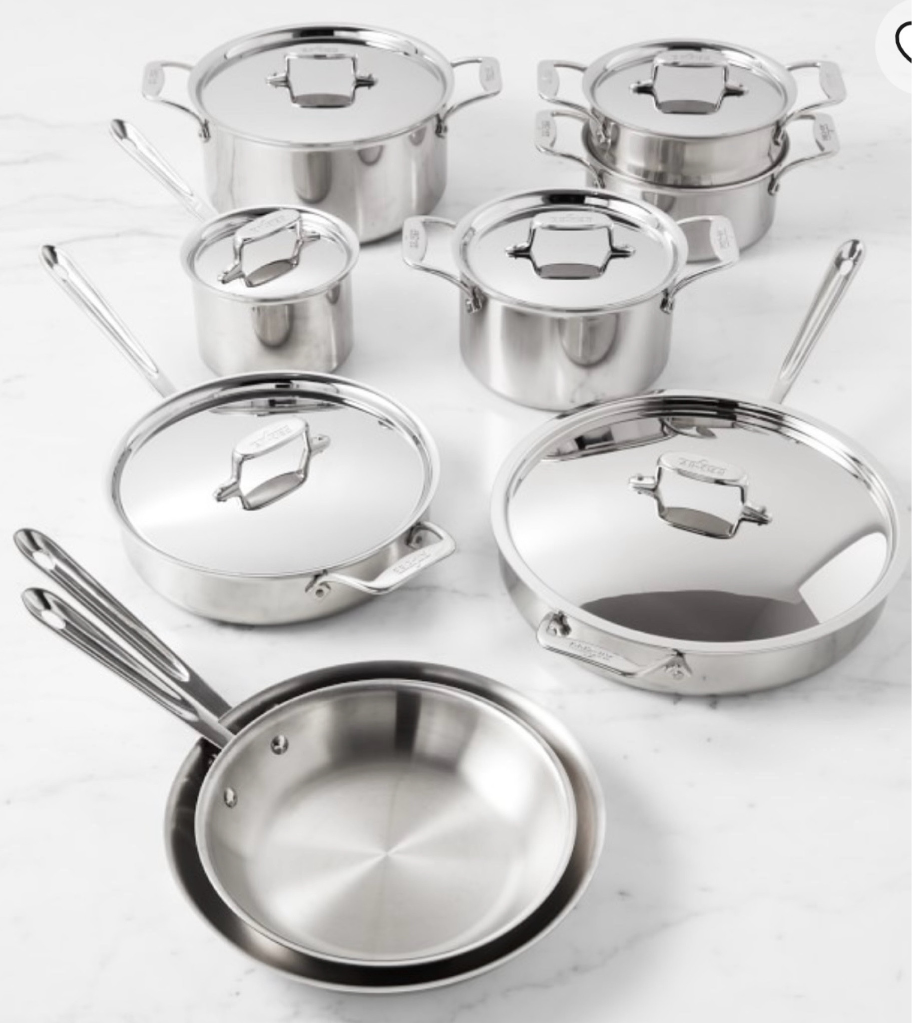 finally pulling the trigger on All Clad stainless steel pots and pans while they are on sale so I have them in time for Thanksgiving. Lifetime warranty is a huge plus for me. I currently have Green Pan pots and pans and they already need to be replaced after only two years. Stainless steel has a learning curve on learning how to cook with them properly so everything doesn’t burn and stick to the pan, but when used properly it is naturally non stick therefore the best non toxic option out there along with cast iron.

#LTKGiftGuide #LTKSaleAlert #LTKCyberWeek