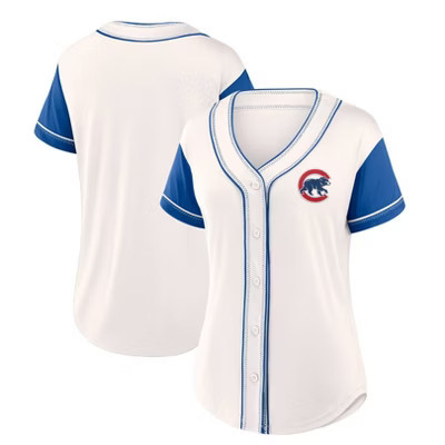 MLB Chicago Cubs Women's Short Sleeve White Fashion Jersey - S | Target