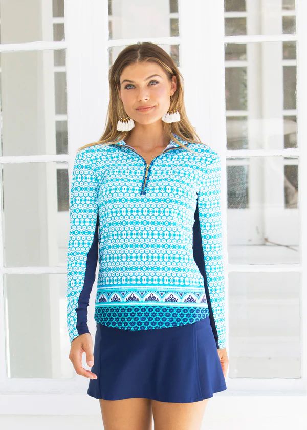 Aruba Blues Sport Zip Polo | Cabana Life