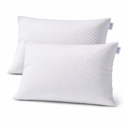 Memory Foam Pillow King 2‑Pack, Breathable Adjustable Firm Pillow with Shredded Memory Foam Fill, Supportive for Back & Side Sleepers, Washable Cover | Target