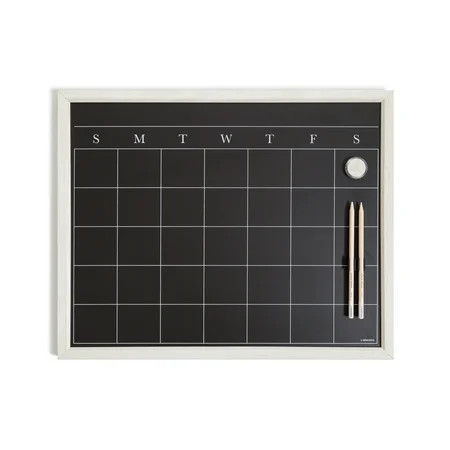 U Brands 20 x 16 in. Magnetic Chalk Calendar Board, Whitewashed Wood Style Frame | Walmart (US)