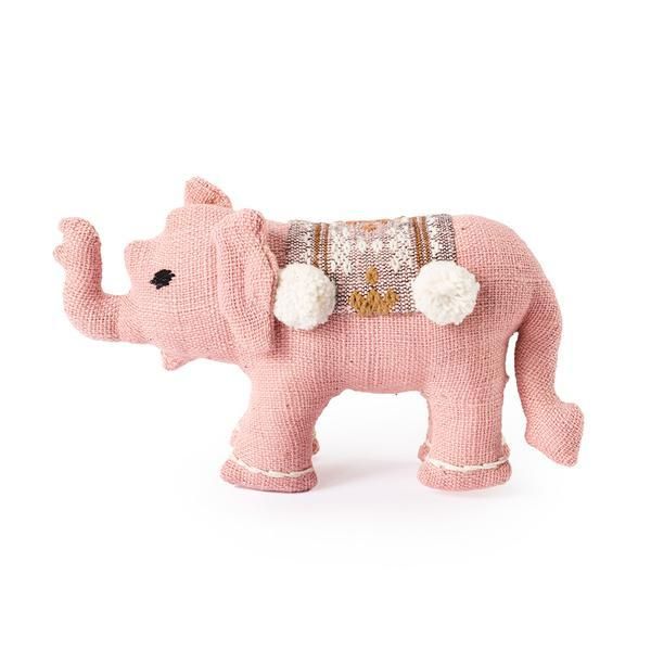 Pink Baby Stuffed Elephant - Decorative Accessory | St. Frank (US)
