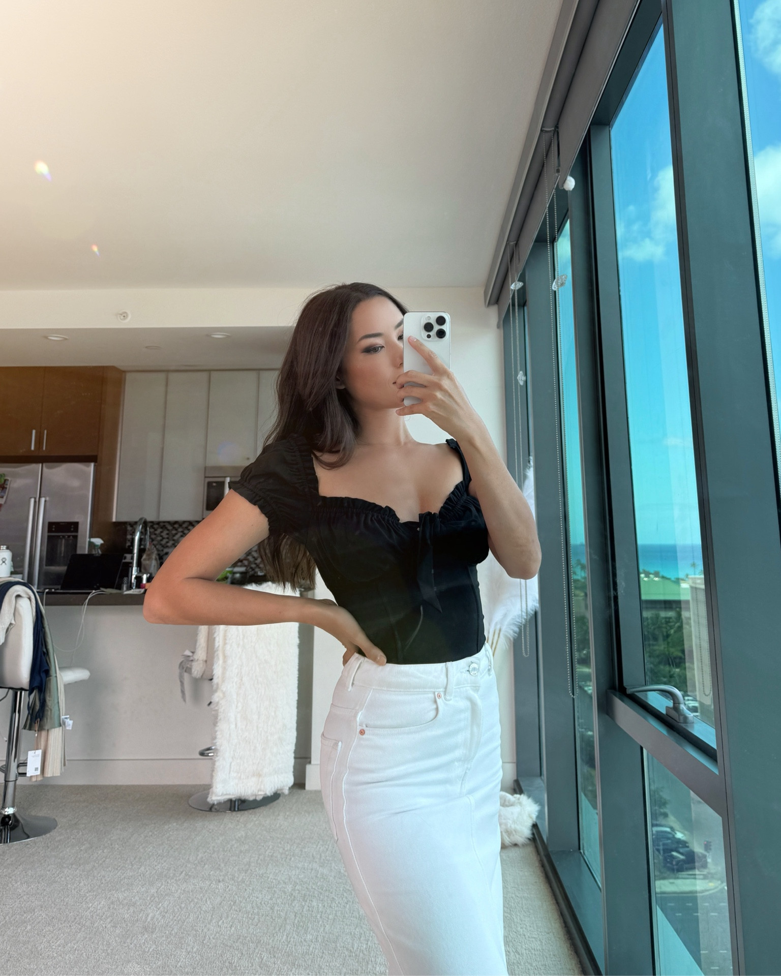 This top is sooooo cute but recommend sizing up 1 size because my usual size was hard to get on and as you can see very very form fitting. It does have a corset around the waist so maybe it’s supposed to be that tight lol. and also the bust area is pretty big, so it works for me if I wear my sticky bra, but it could also work for someone with a C or D cup! 

#LTKStyleTip #LTKFindsUnder100