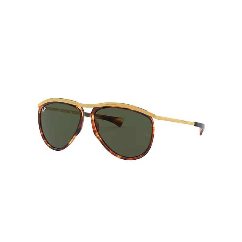Ray-Ban Aviator Olympian Sunglasses Gold Frame Green Lenses 59-13 | Ray-Ban (US)