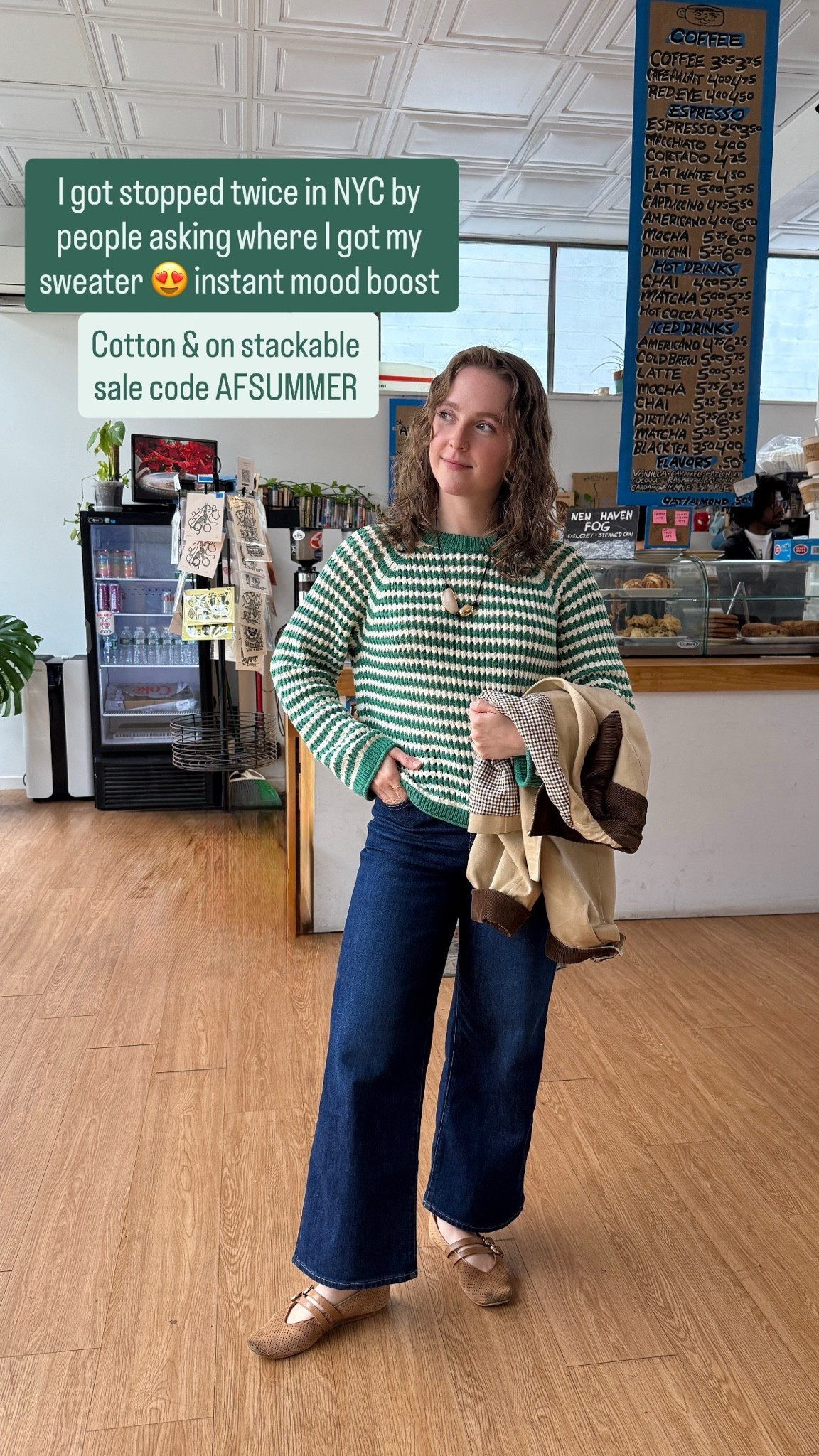On sale cozy weekend outfit. Xs cotton sweater code AFSUMMER for stackable sale. Jeans are size 25 inseam 28. I’m 5ft 2. Necklace free shipping

#LTKSaleAlert #LTKPetite