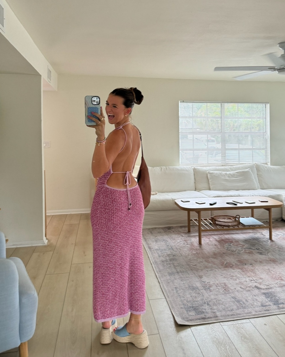 In love with this free people fitted dress💕 so flattering and the open back is everything!! 

maxi dress, summer outfit, pink dress, vacation outfit, summer dress

#LTKParties #LTKSeasonal #LTKFindsUnder100