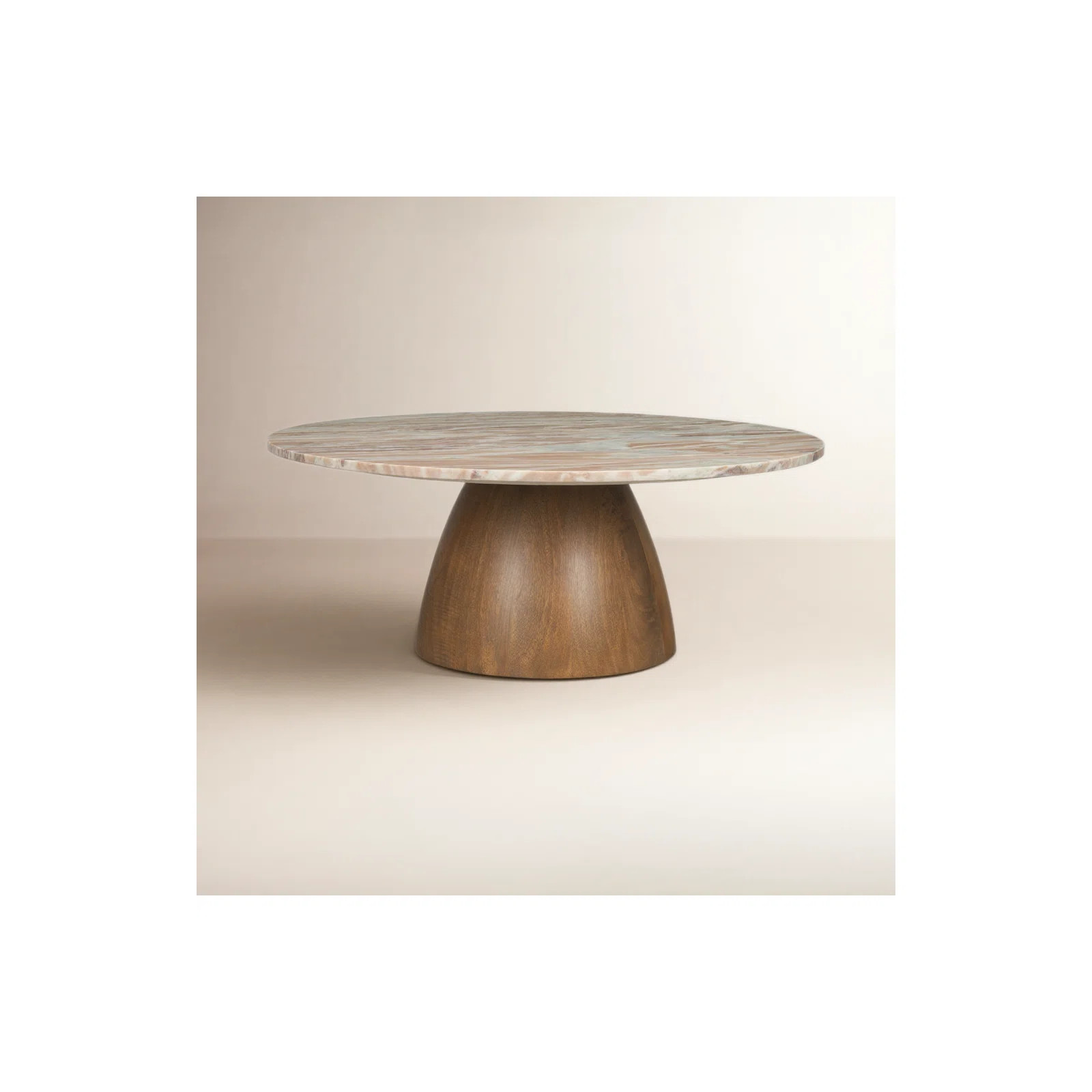 Mellonia 42" Round Genuine Marble Coffee Table | Joss & Main