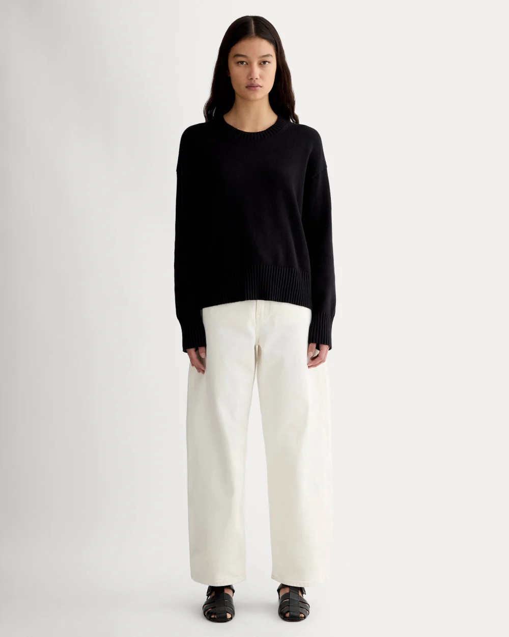 The Boxy Sweater in Everyday Cotton | Heathered Lilypad | Everlane