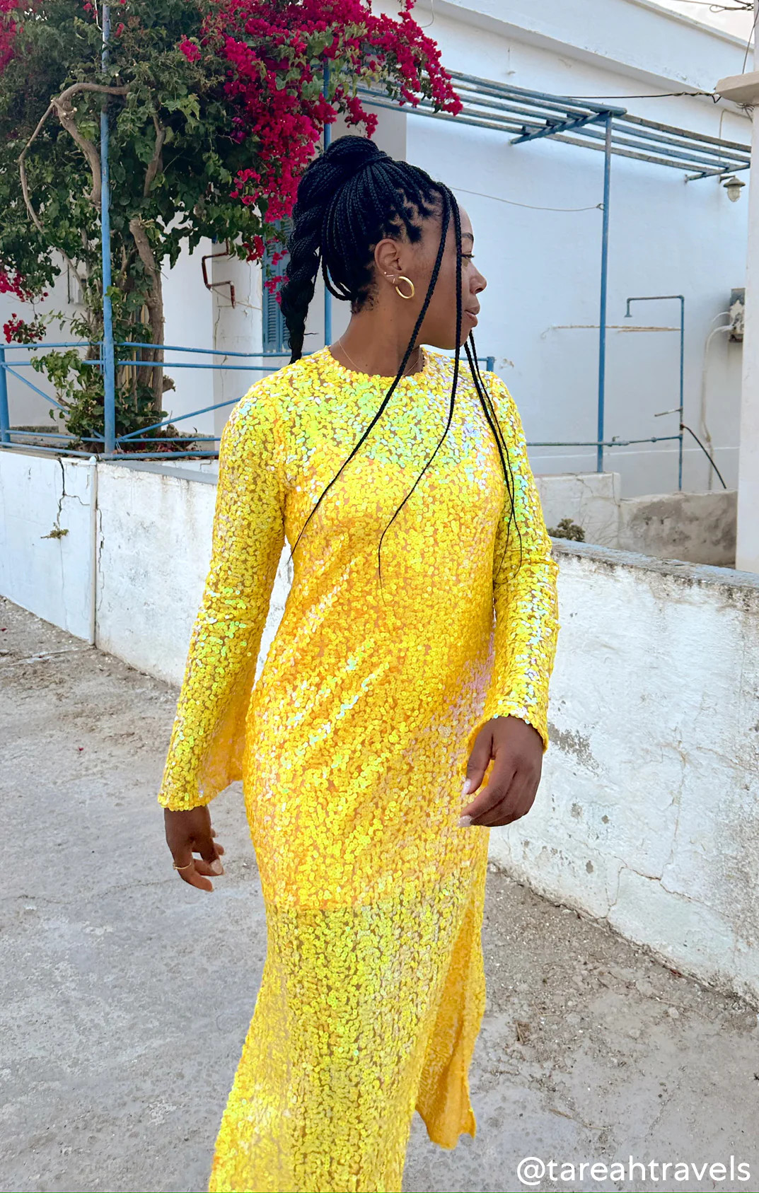 Calypso Midi Dress ~ Yellow Sequins | Show Me Your Mumu