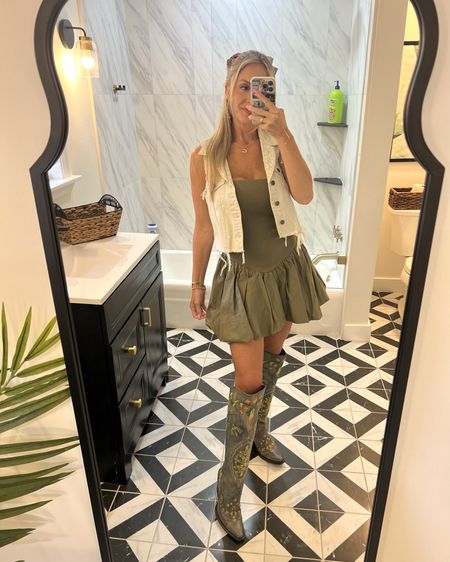 The prettiest boot. Floral detail in the bow & boot. Megan Moroney concert outfit. Country concert. 

Dress is from Zara- can’t link. 

#LTKShoeCrush #LTKStyleTip #LTKBeauty