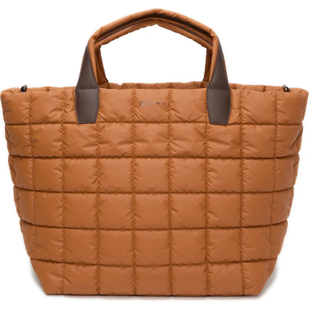 VeeCollective Porter Basque Quilted Tote in Cognac at Nordstrom | Nordstrom