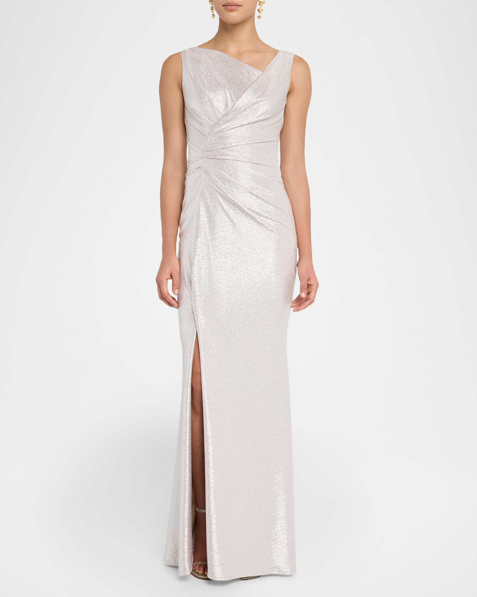 Sleeveless Mirrorball Stretch Gown | Neiman Marcus