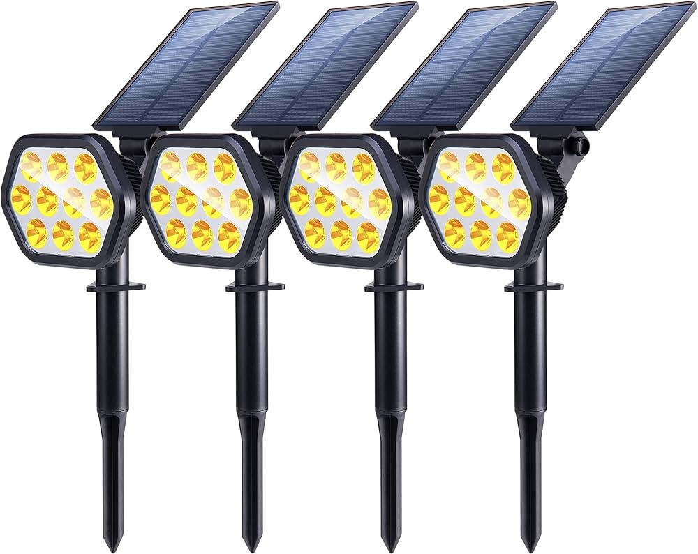 Nekteck Solar Lights Outdoor,10 LED Landscape Spotlights Powered Wall Lights 2-in-1 Wireless Adju... | Amazon (US)
