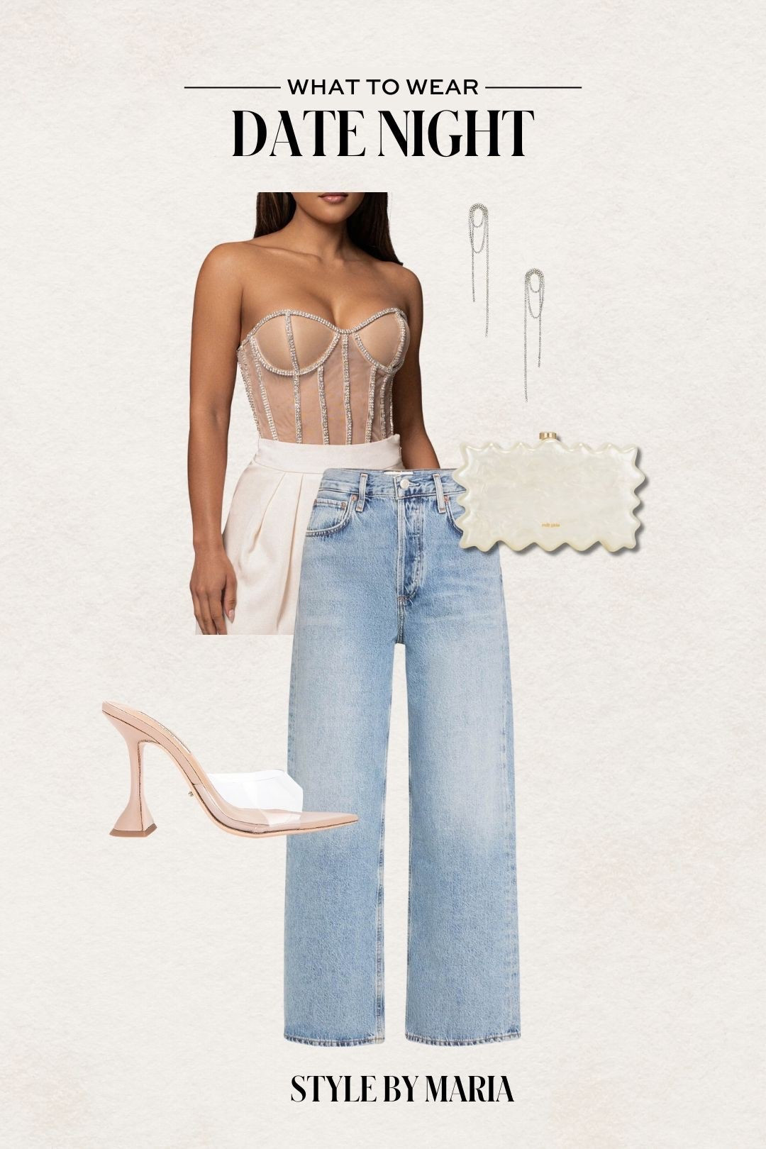 Spring date night outfit
Nordstrom corset top
Agolde ren cropped jeans
Tony bianco pvc heels
Cult Gaia clutch 

#LTKStyleTip #LTKSeasonal #LTKShoeCrush