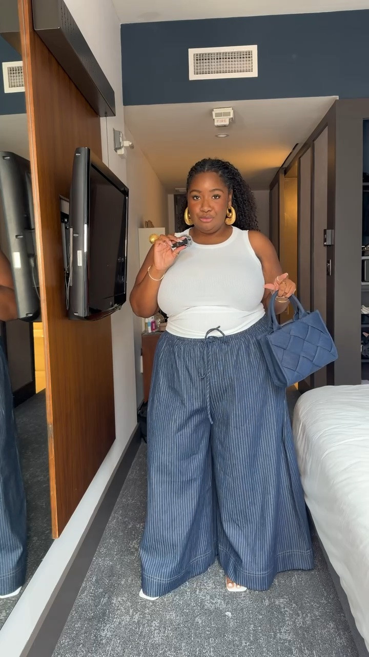 ✨ Denim pinstripes done right! These Denim Pinstripe Amara Pants from OFUURE are the star of this look. I love the wide-leg fit and how effortlessly they can be dressed up or down. 💙 I’ve also linked a few more affordable similar styles if you love the look but want to spend less!

#LTKootd #LTKPlusSize #LTKgrwm