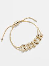 Custom Slider Bracelet: Retro Gold Pavé | BaubleBar (US)