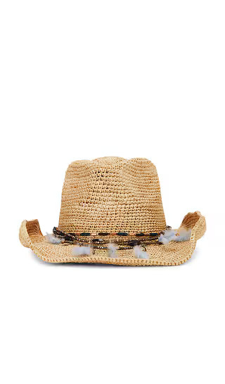 Morgan Cowboy Hat in Natural & Blue | Revolve Clothing (Global)