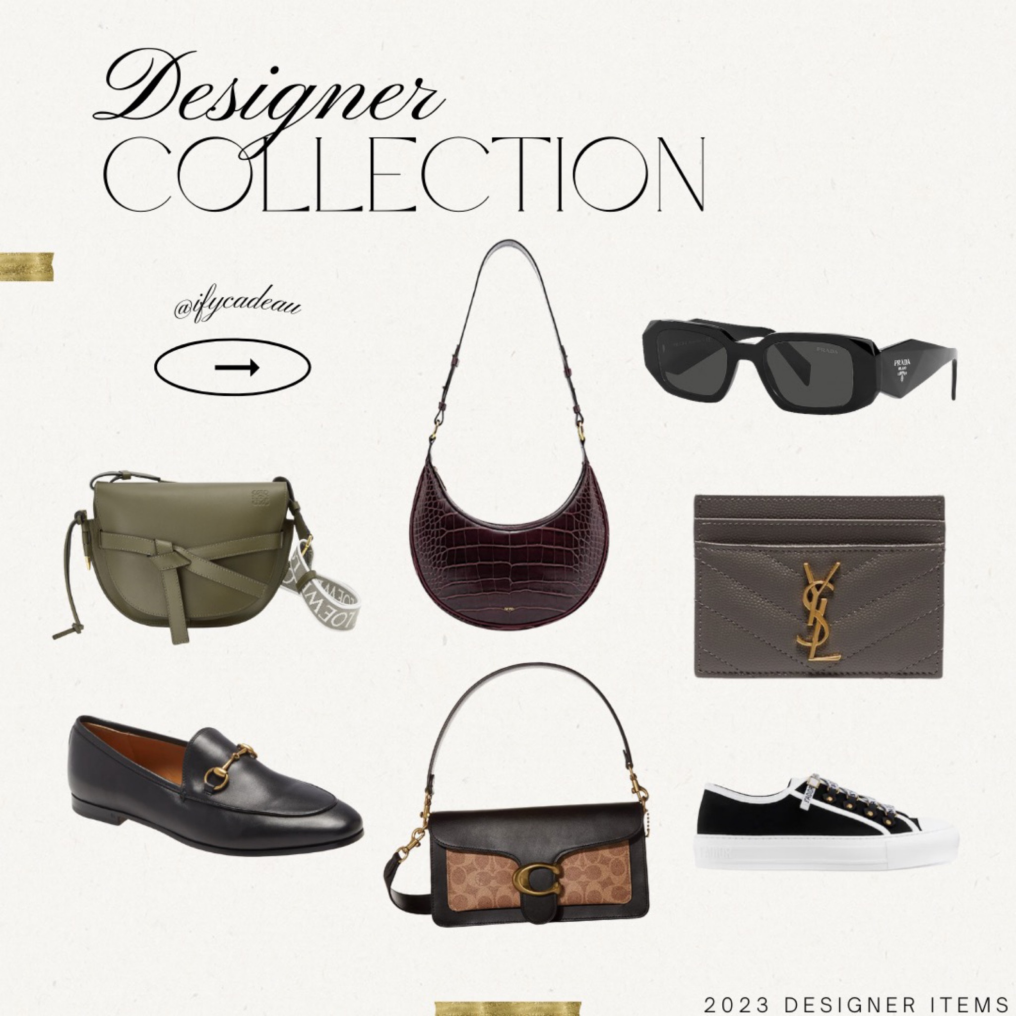My small hard earned designer collection! Features products from Loewe, Coach, YSL, Christian Dior, Prada, JW PEI, and Gucci! ✨

#LTKFind #LTKstyletip #LTKitbag