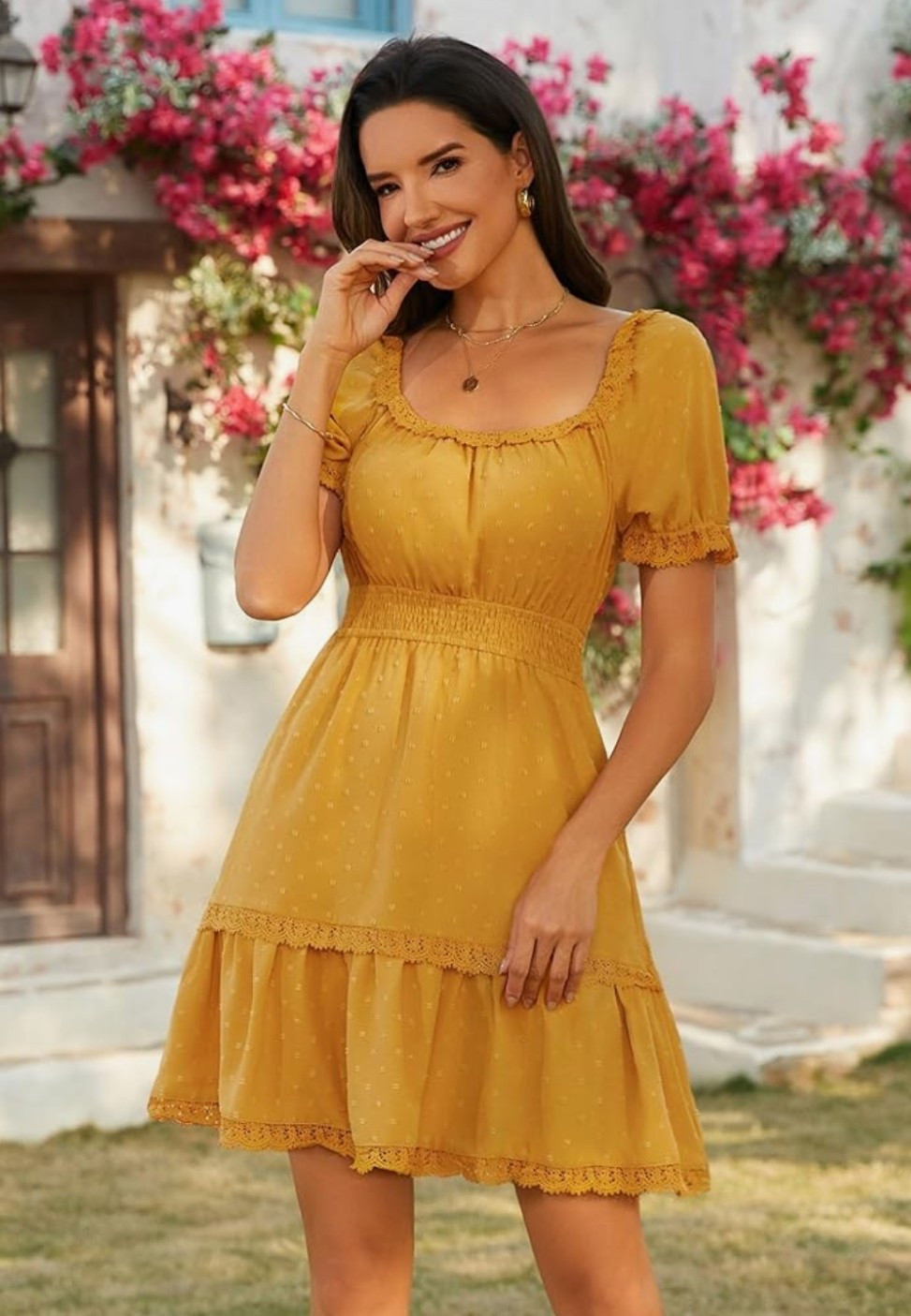Sunshine ready spring vibes.☀️ This dandelion yellow boho mini dress features puff sleeves, a smocked waist, and pockets. Perfect for spring brunches, garden gatherings, or an effortless Easter outfit. 

Shop now and bloom into spring style! 🌸

#LTKSeasonal #LTKFestival #LTKMidsize