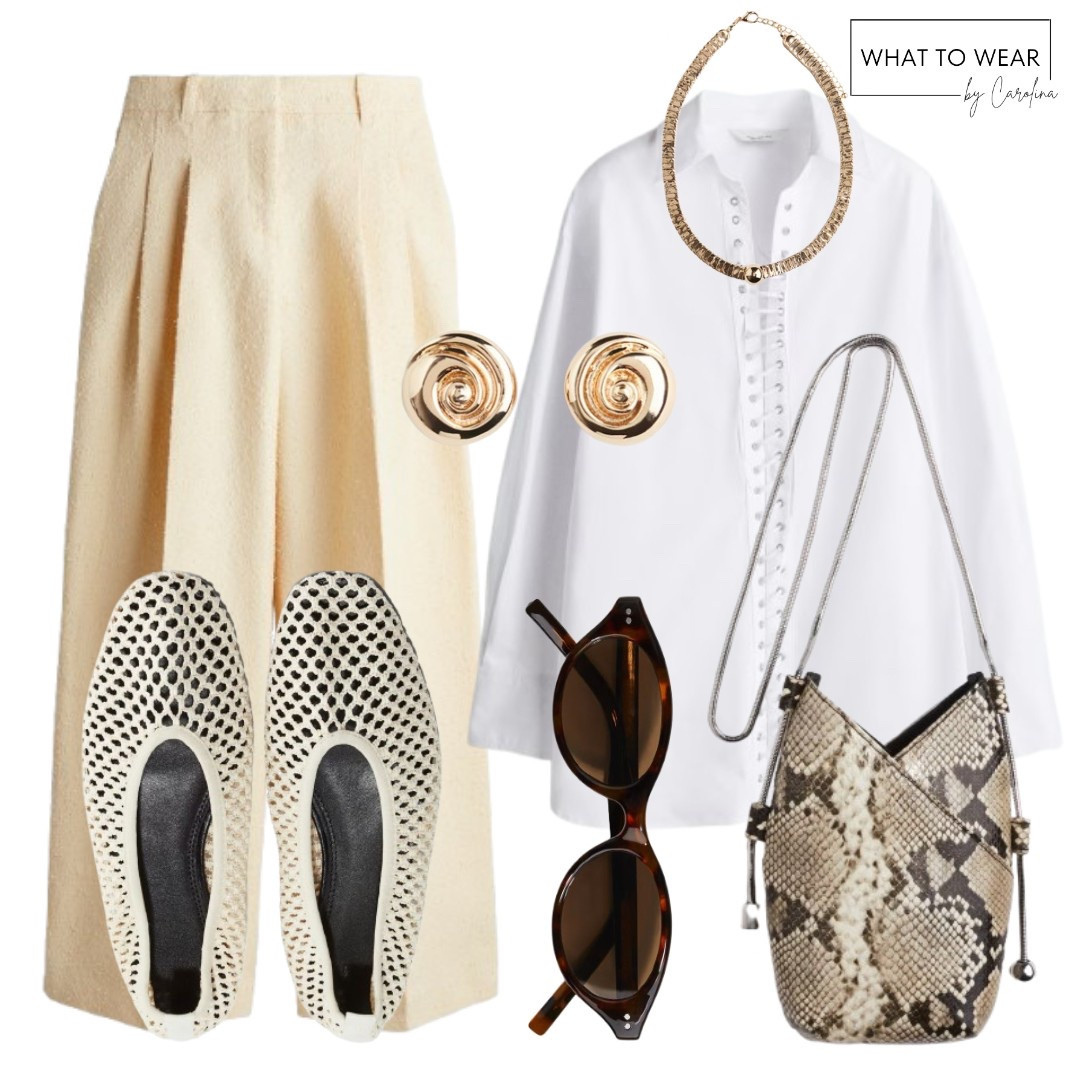 Butter yellow pants and white shirt 
#hm #hmoutfit #hmlook #hmpants #hmspring

#LTKStyleTip #LTKSeasonal #LTKFindsUnder100