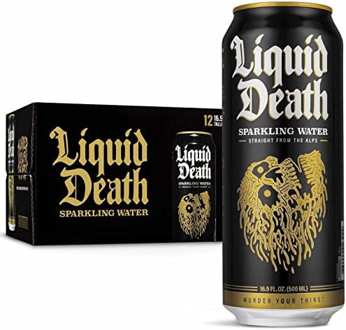 Liquid Death Sparkling Water, 16.9 oz. Tallboys (12-Pack) | Amazon (US)