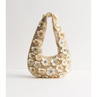 Cream Flower Shell Beaded Grab Bag New Look | New Look (UK)