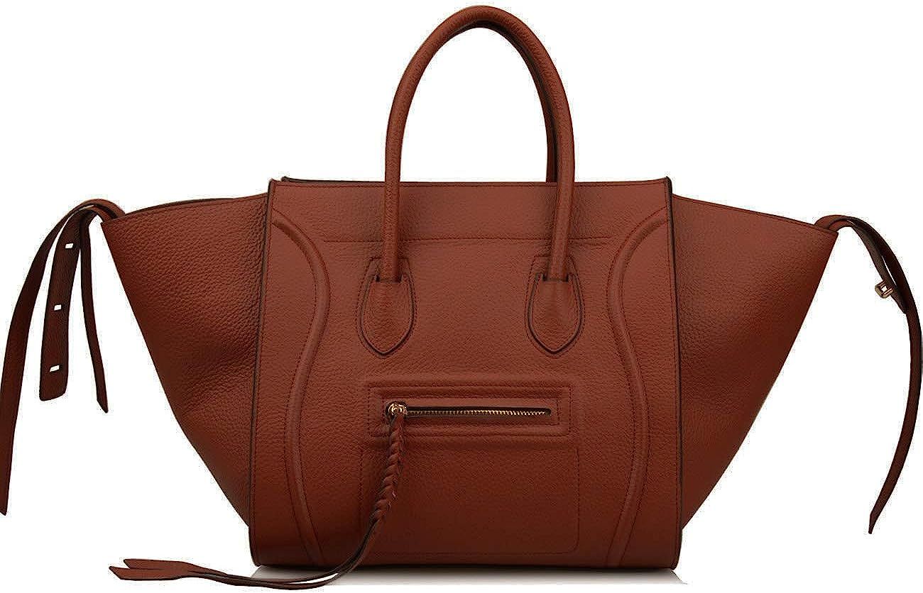 Gershimany Women's Genuine Leather Oversize Top Handle Handbags Tote Bag Purse On Sale | Amazon (US)