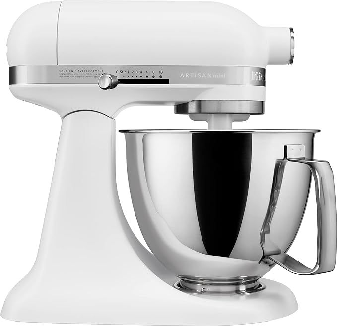 Kitchenaid Artisan Mini Plus 3.5-Qt. Tilt-Head Stand Mixer with Flex Edge Beater,Matte White | Amazon (US)