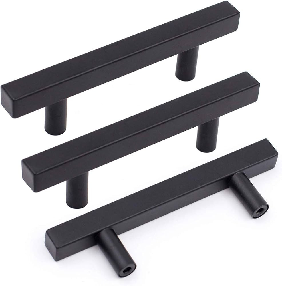 goldenwarm 10 Pack Black Cabinet Handles Matte Black Dresser Pulls 3’’ Drawer Handle Pull - L... | Amazon (US)