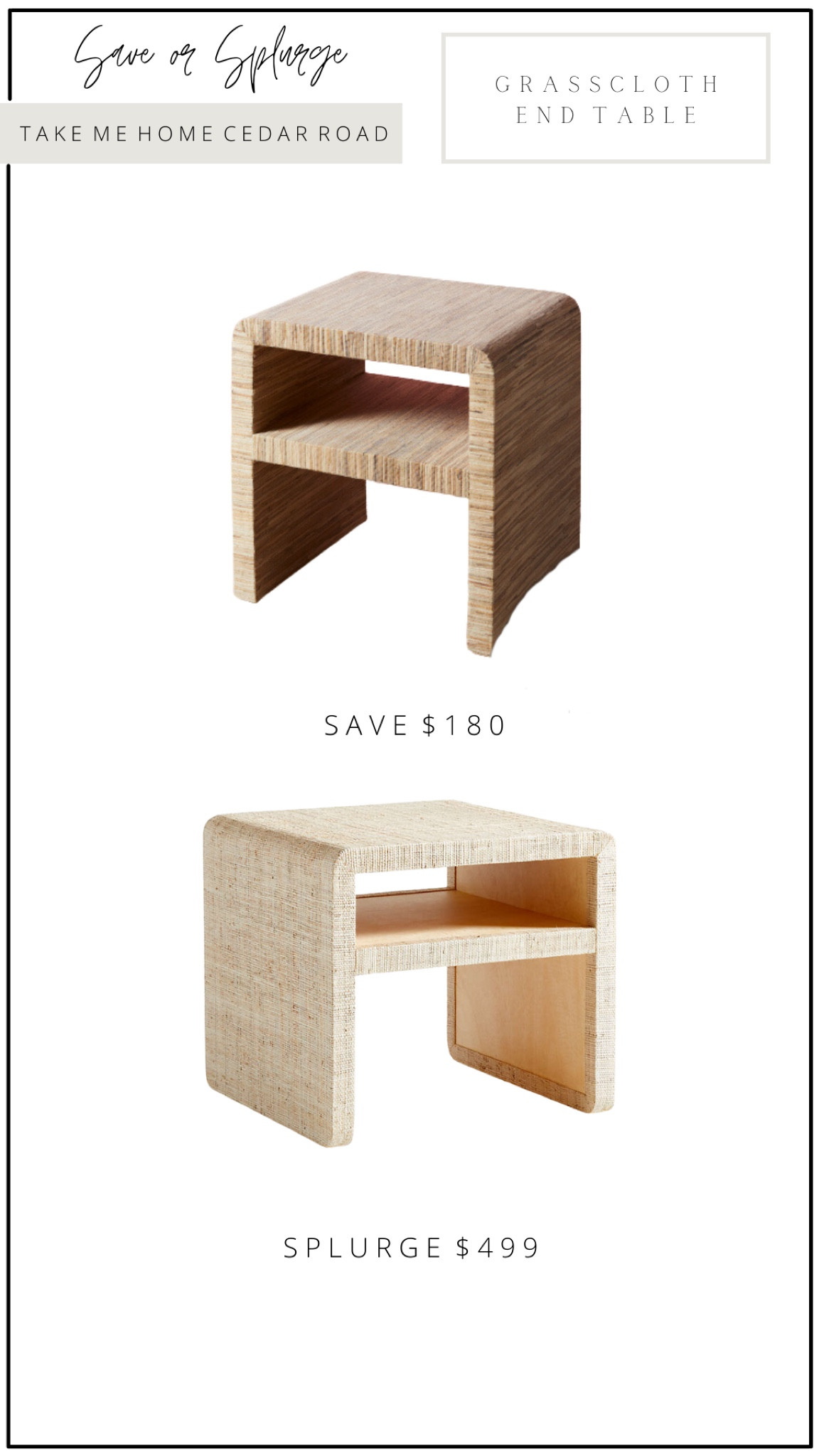 Found a great dupe for the Crate and Barrel grass cloth end table! 

Grass cloth table, end table, side table, accent table, arched table, bedroom, living room, home goods, designer dupe 

#LTKhome #LTKFind