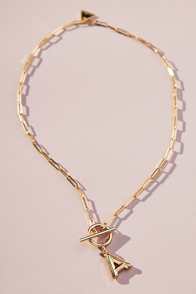 Chain Link Monogram Necklace | Anthropologie (US)