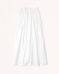 Linen-Blend High-Slit Maxi Skirt | Abercrombie & Fitch (UK)