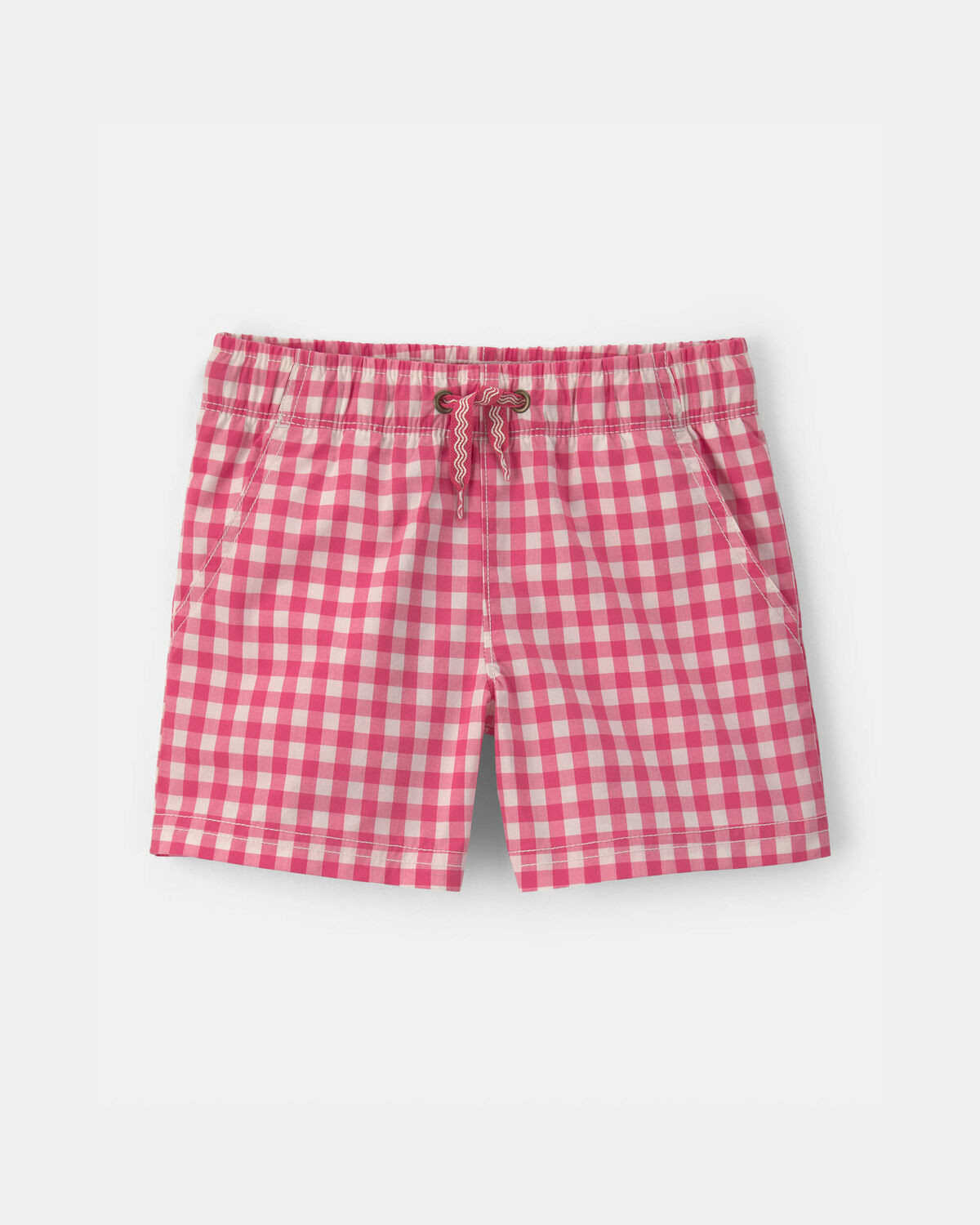 Toddler Boy Gingham Poplin Shorts - Red | Carter's Inc