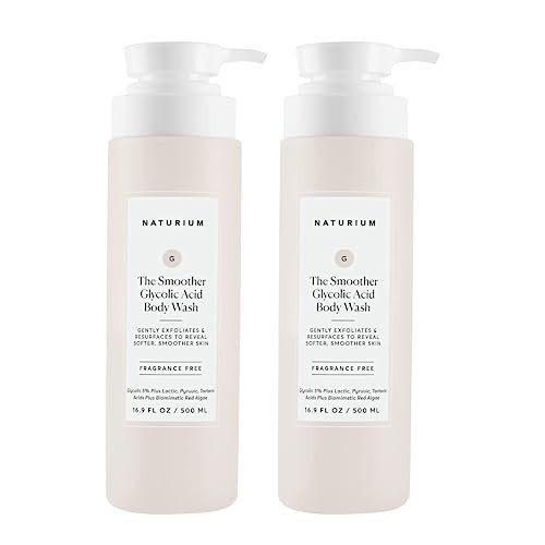 Naturium The Smoother Glycolic Acid Exfoliating Body Wash, Soft & Smoothing Cleanser, 16.9 oz (Duo 2-Pack) | Amazon (US)