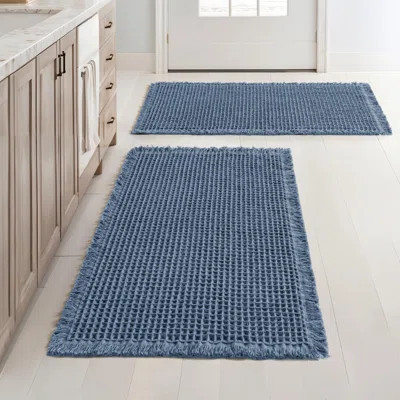 Waffle Bathroom Rugs, Boho Bath Rugs Non Slip Washable, Super Absorbent Bath Mats, Ultra Soft Rubber Backed Shower Mats For Bathroom Floor, Tub And Sh | Wayfair North America