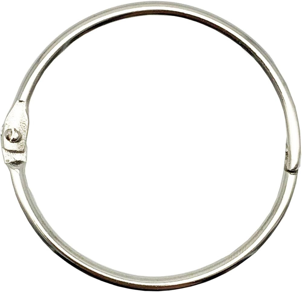 2 Inch (15 Pack) Loose Leaf Binder Rings, Nickel Plated Steel Binder Rings,Keychain Key Rings, Me... | Amazon (US)