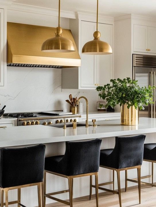 If your home has a beautiful kitchen island, don’t let it go unnoticed.

Add black velvet island chairs with gold accents and echo that gold across your faucet, hardware, and even your stove details. This is how you turn a functional kitchen into a true statement space.

While bold appliances may take center stage, the island is where the experience happens. If you’re lucky enough to have one, elevate it. The right seating doesn’t just complete the look — it completes the dining moment.

This is where style meets everyday living.
Elegant. Intentional. Effortless.

#StatementKitchen #KitchenIslandStyle #VelvetChairs #BlackAndGoldDecor #LuxuryKitchen #DesignerKitchen #ElegantLiving #ModernInteriors #IntentionalHome #KitchenInspiration 

 #LTKHome