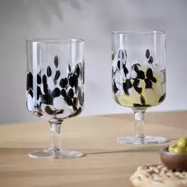 Buy Habitat Confetti Set of 2 White Wine Glasses | Glassware | Habitat | Habitat UK