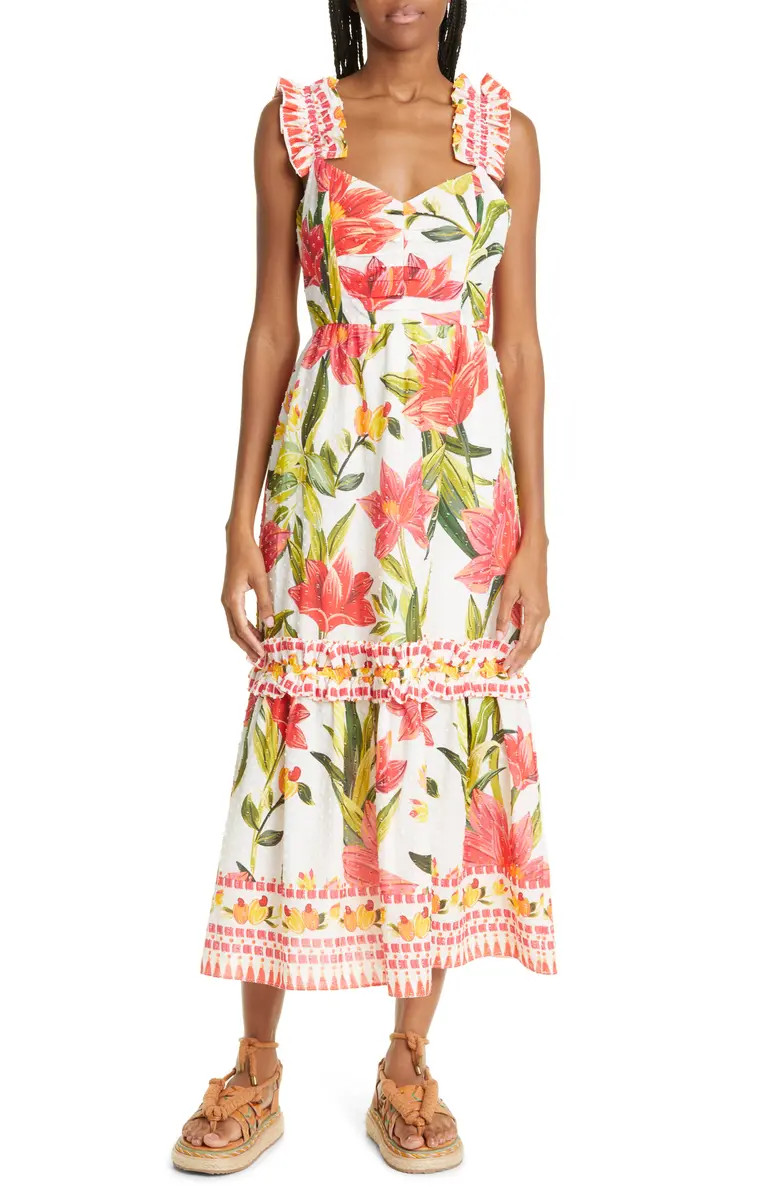 FARM Rio Cashew Garden Midi Dress | Nordstrom | Nordstrom